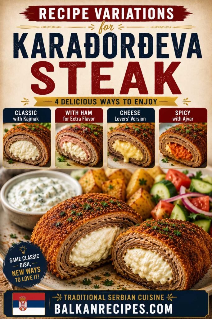 Karađorđeva steak recipe variations