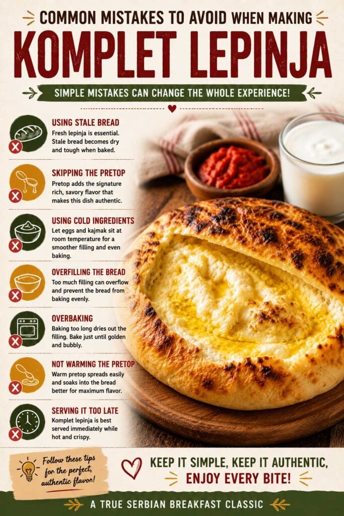 Common mistakes when making komplet lepinja recipe