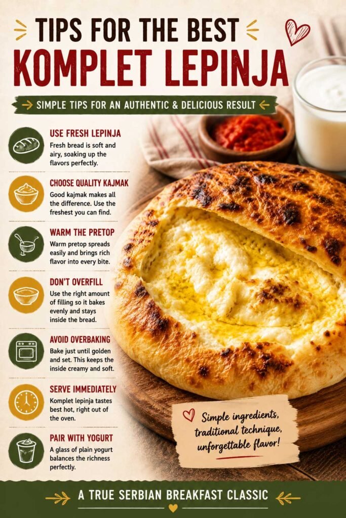 Komplet lepinja recipe tips infographic