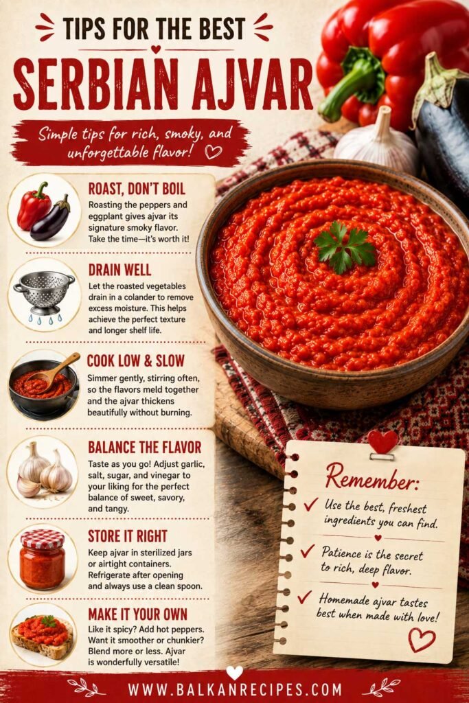 Serbian ajvar recipe tips