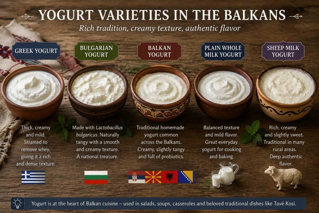 Yogurt varieties in the Balkans
