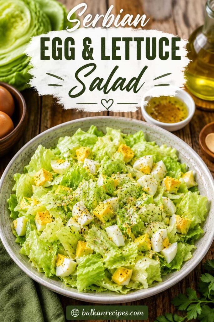 Serbian Salad Recipe with Egg and Lettuce