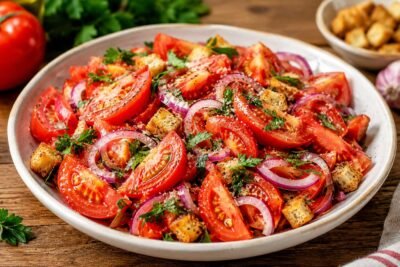 Serbian simple tomato salad recipe Jednostavna Paradajz Salata
