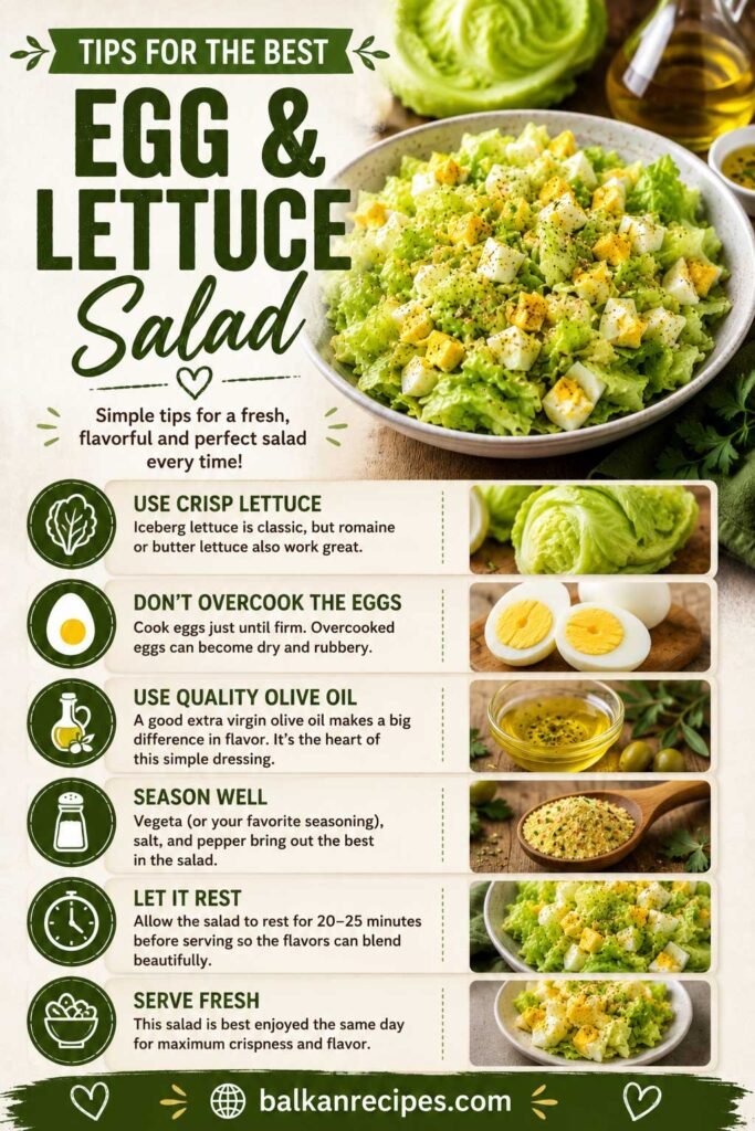 Tips For The Best Egg and Lettuce Salad Recipe