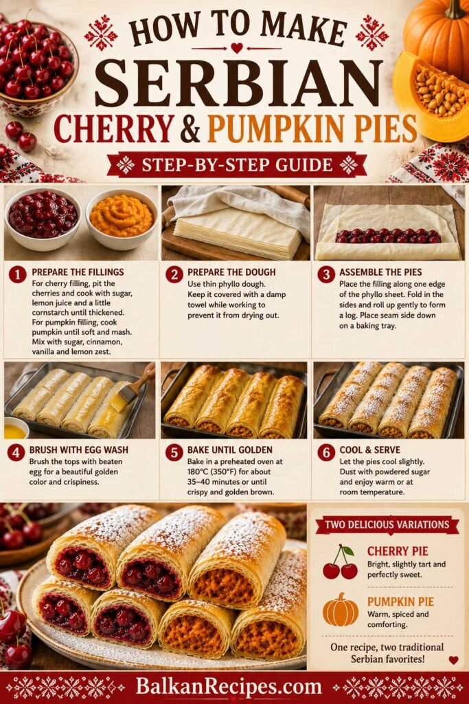 How to make Serbian cherry and pumpkin pies recipe