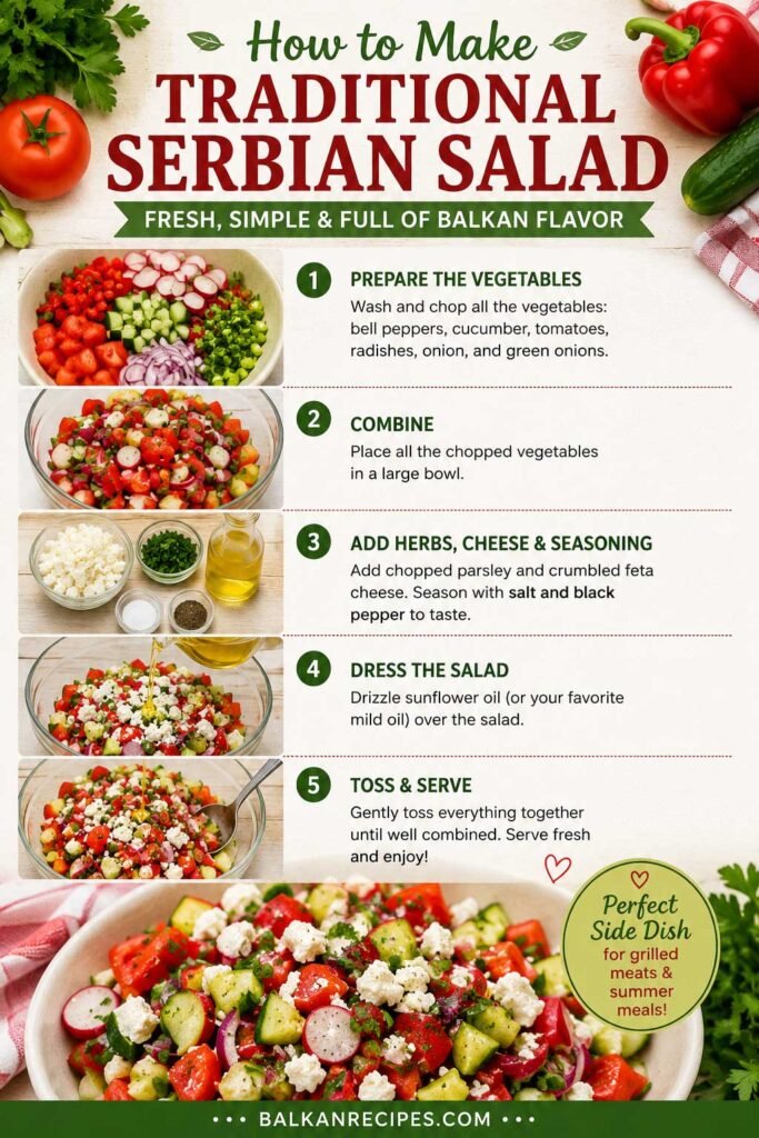 How to make Serbian salad recipe
