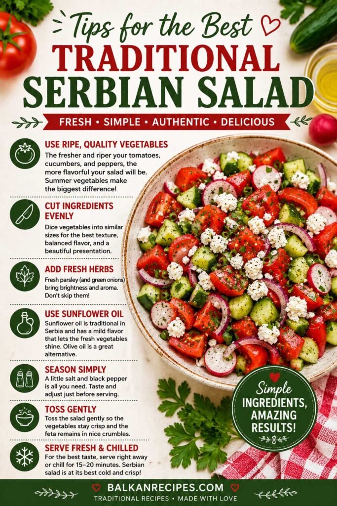Traditional Serbian salad recipe tips