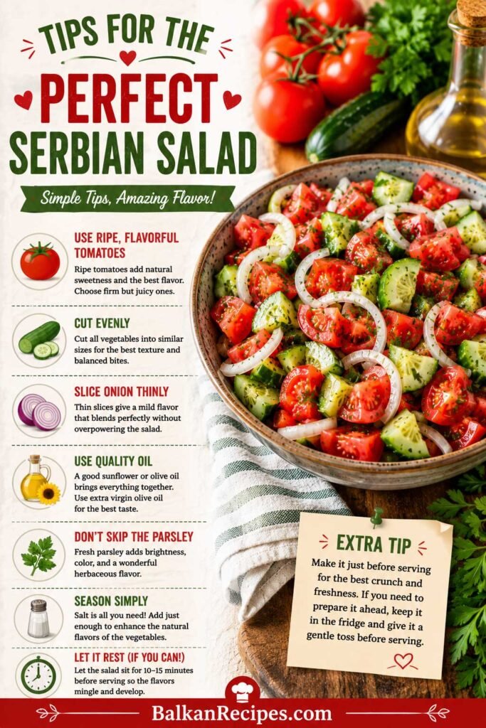 Tips for the Best Serbian Salad recipe