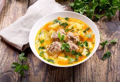 Bulgarian Meatball soup