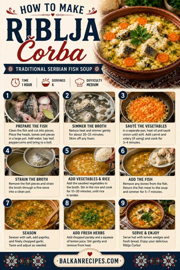 How to Make serbian fish soup Riblja Corba