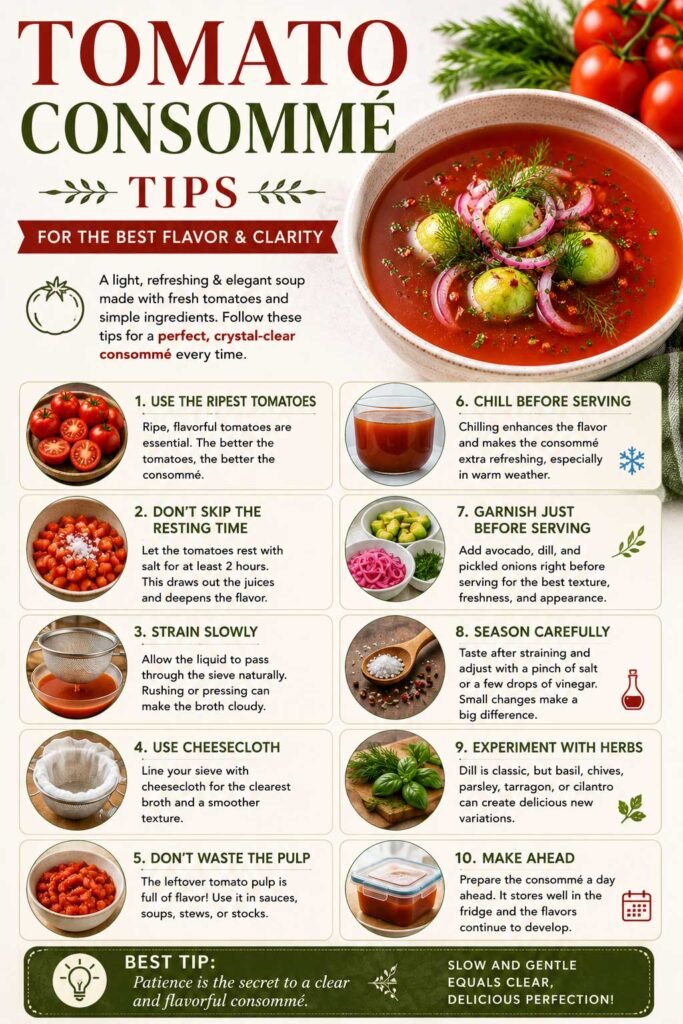 Serbian Tomato consommé tips and tricks