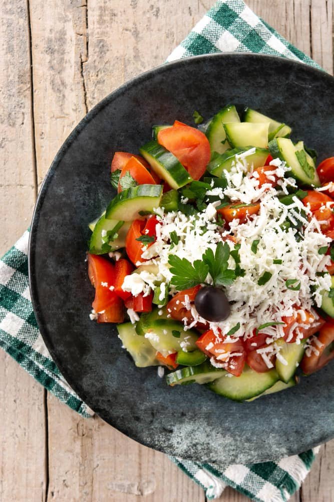 Authentic Bulgarian Shopska Salad Recipe