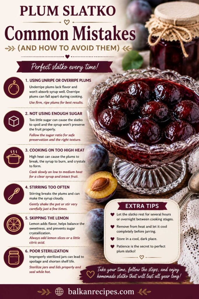 Plum Slatko Recipe 7 Common Mistakes to Avoid when making traditional plum slatko