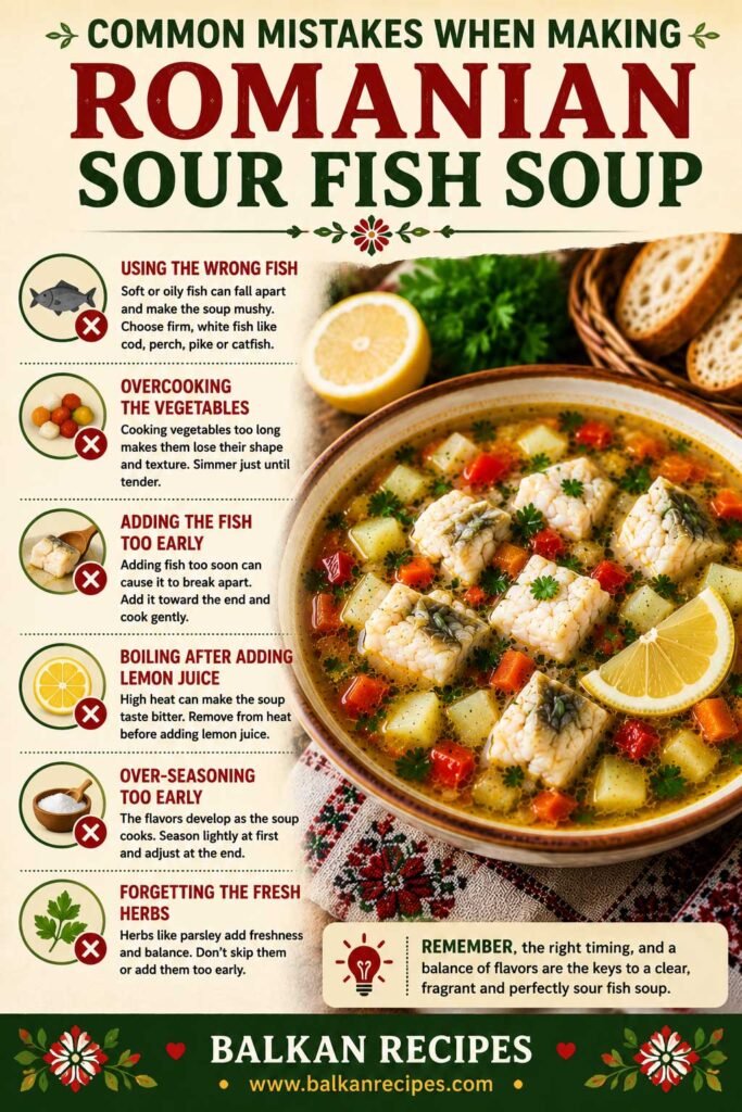 Common mistakes in Romanian sour fish soup