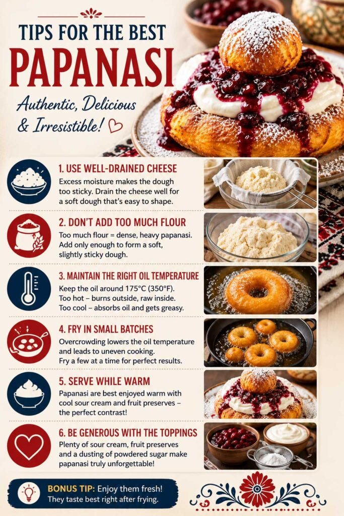 Romanian Fried Cheese Doughnut Recipe (Papanasi) 7 Cooking tips for perfect papanasi recipe
