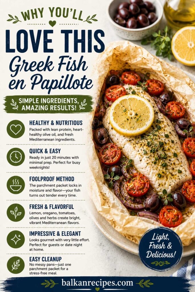 Easy Greek Dinner Fish in Parchment Paper