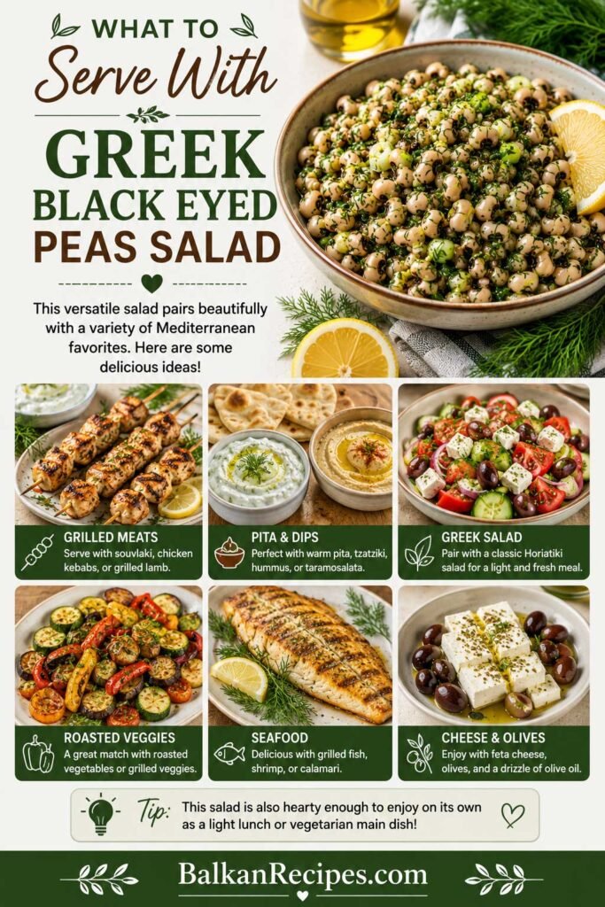 Greek Black Eyed Peas Salad pairing