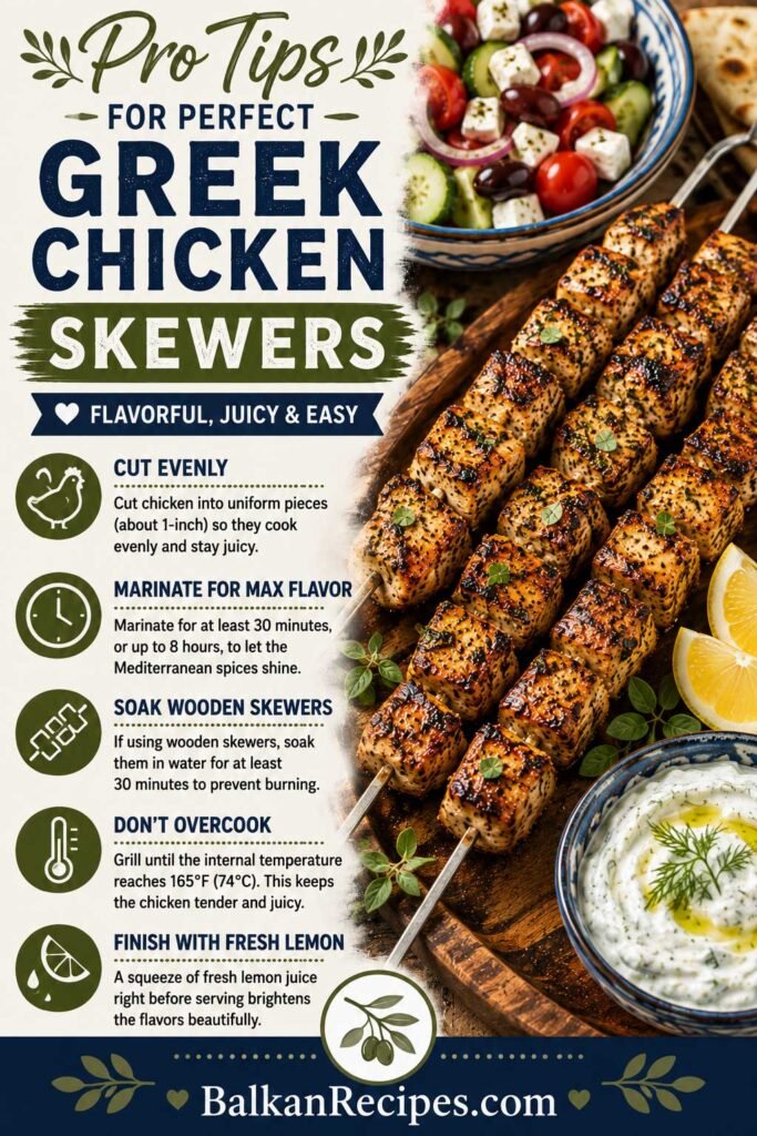 Greek Chicken Kebabs recipe pro tips