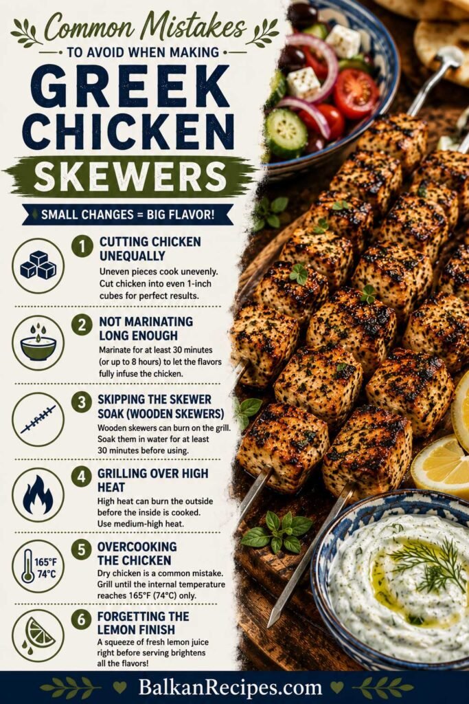 Greek Chicken Skewer Common Mistakes to Avoid
