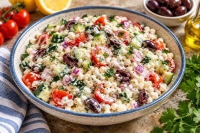Greek Couscous Pasta Salad 2 Greek Couscous Pasta Salad Recipe