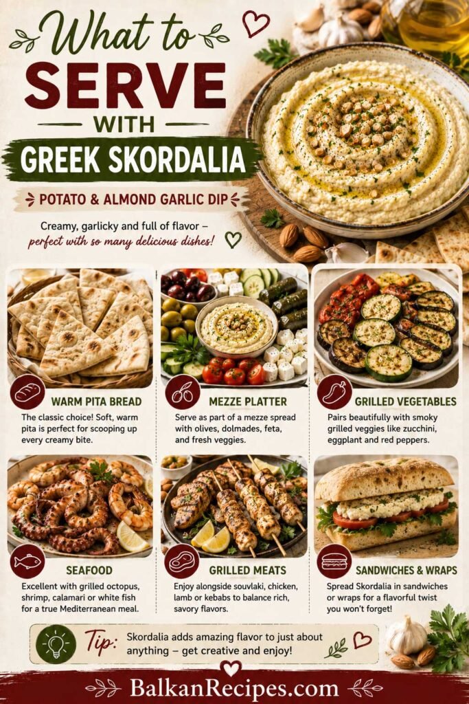 what to serve with Greek Skordalia recipe