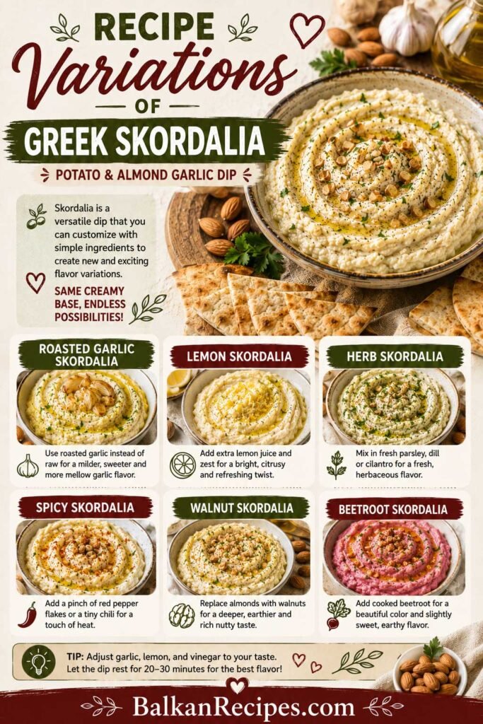 Greek Potato and Almond Dip Recipe Variations