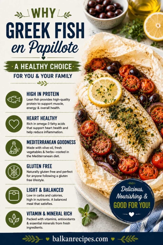 Greek fish en papillote benefits for health