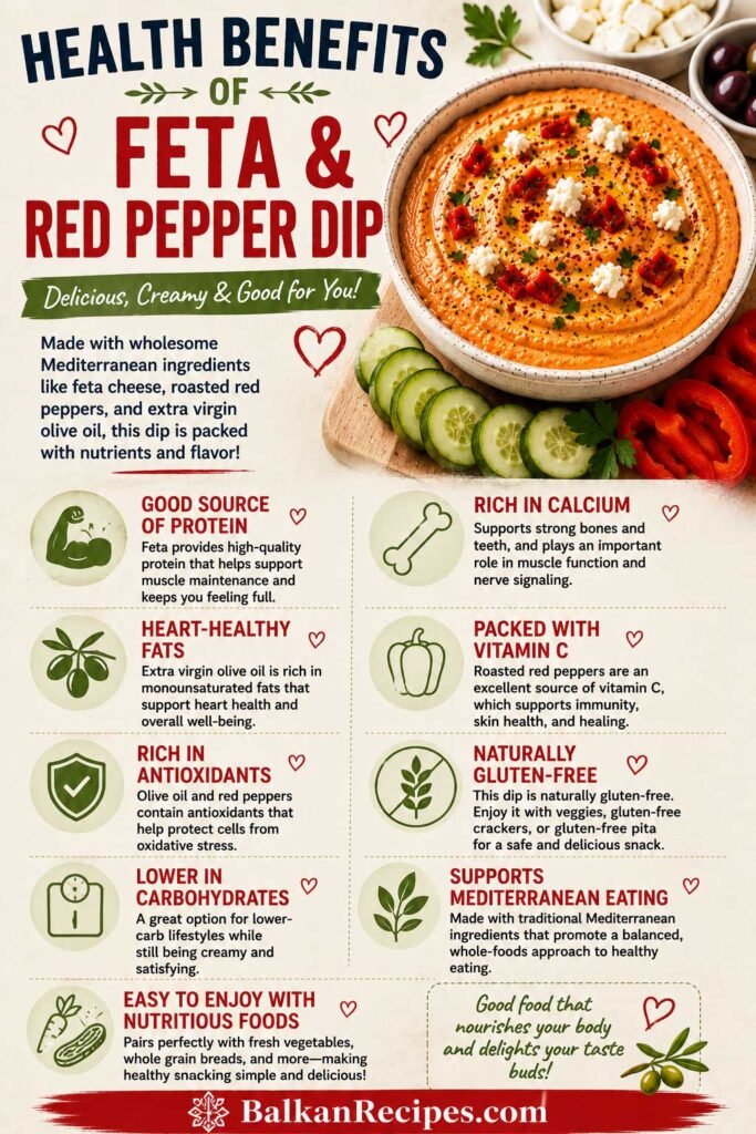 Health Benefits of Feta and Red Pepper Dip