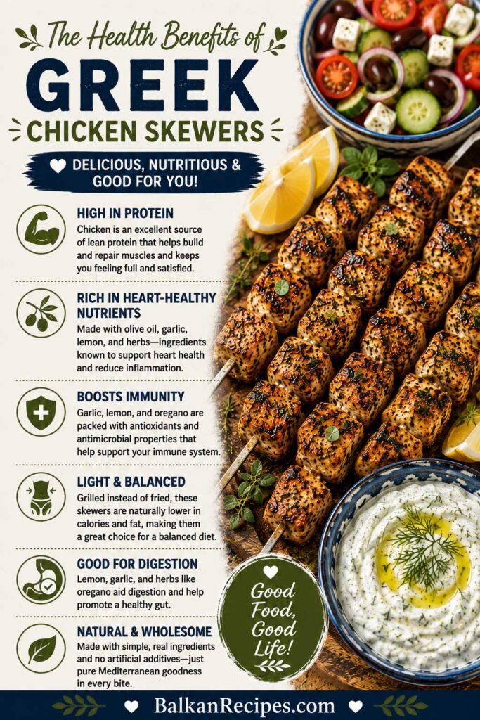 Health Benefits of Greek Chicken Skewers