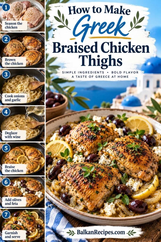 How to Make Greek Braised Chicken Thighs