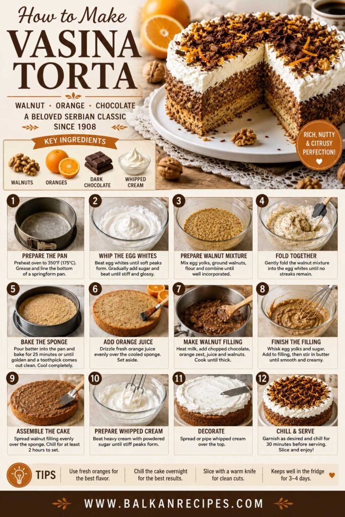 Vasa’s Torte (Vasina Torta) Recipe 4 How to Make Vasina Torta recipe