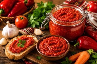 Lyutenitsa Bulgarian vegetable spread recipe