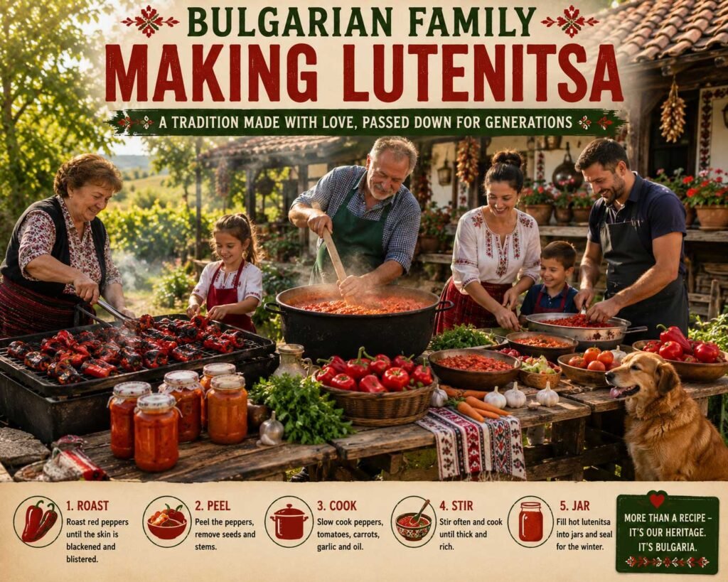 Making lutenitsa is a Bulgarian family tradition