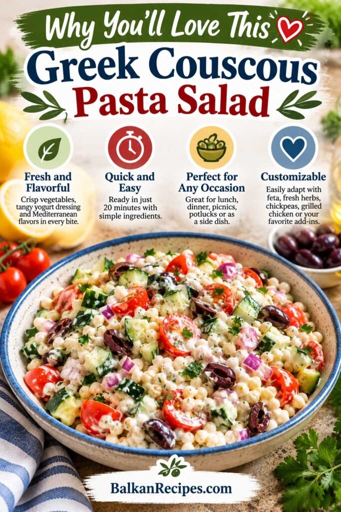 People Love Greek Couscous Pasta Salad recipe
