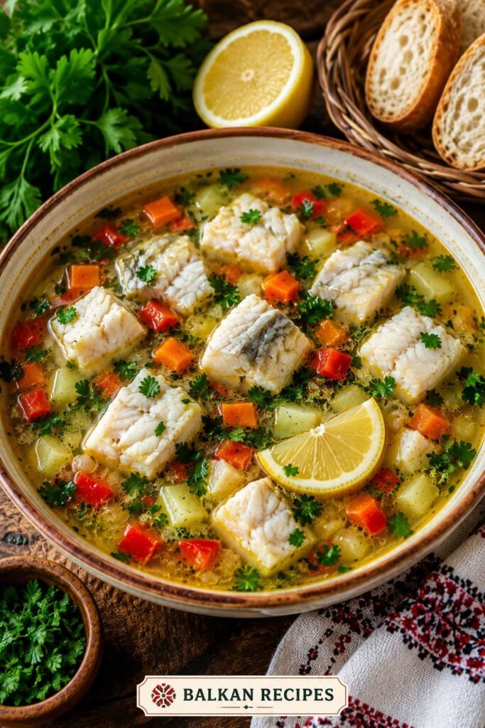 Romanian ciorba recipe fish soup with lemon