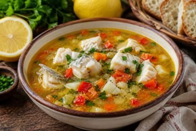 Romanian sour fish soup recipe