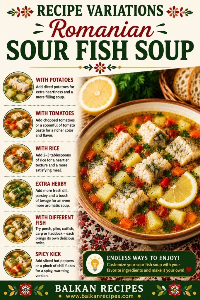 Romanian sour fish soup variations