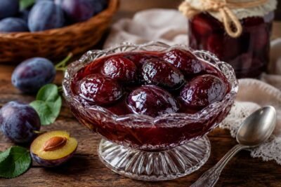 Serbian traditional plum slatko recipe