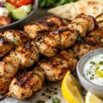 Spice Crusted Greek Chicken Skewers recipe