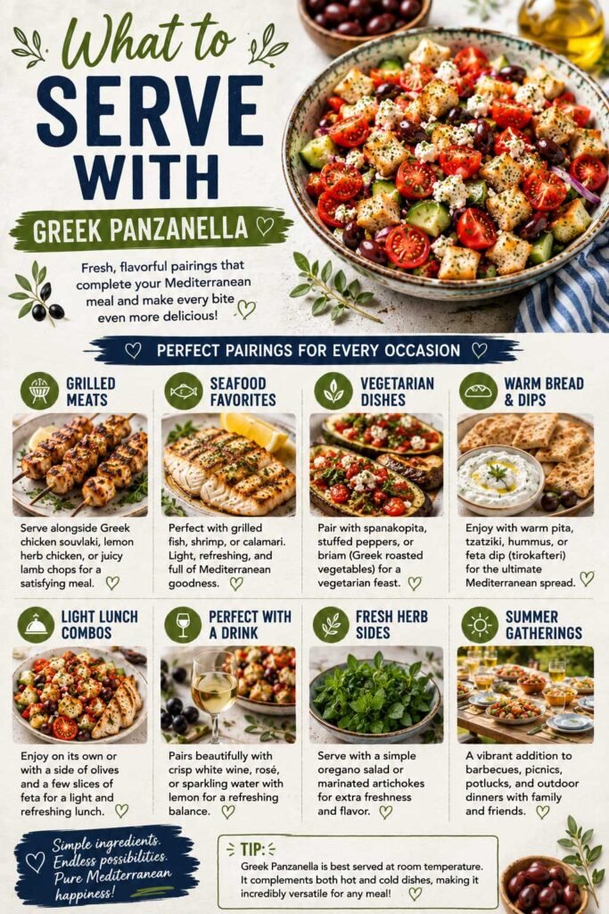 What to Serve with Greek Panzanella recipe
