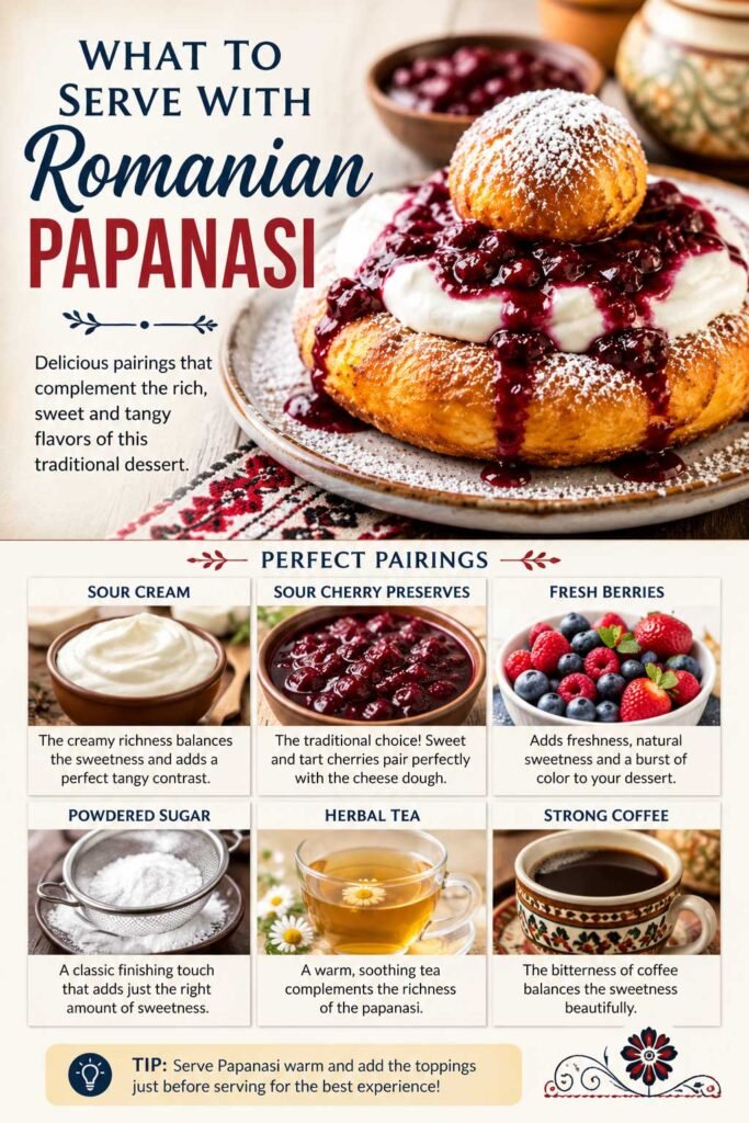 Romanian Fried Cheese Doughnut Recipe (Papanasi) 10 What to serve with papanasi recipe