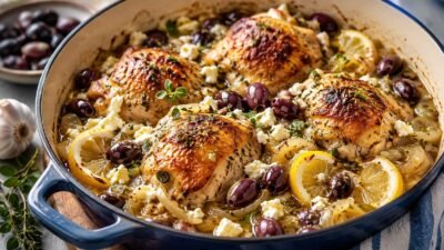 Greek Braised Chicken Thighs