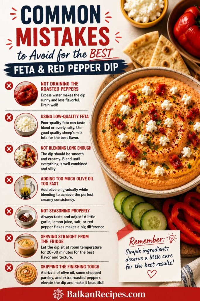 whipped feta with roasted peppers common mistakes
