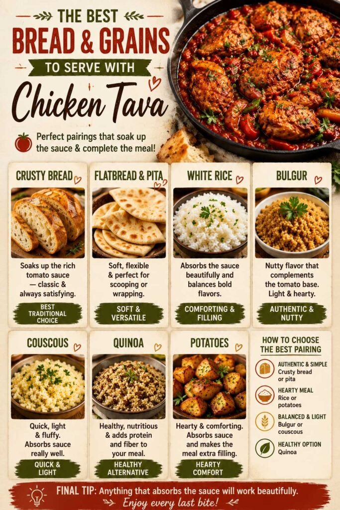 Best Bread & Grains to Serve with Turkish Chicken Tava