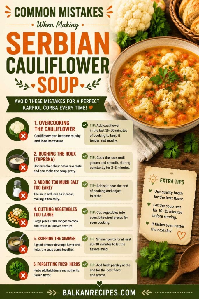 Cauliflower Soup aka Corba 5 Common mistakes when making karfiol čorba recipe