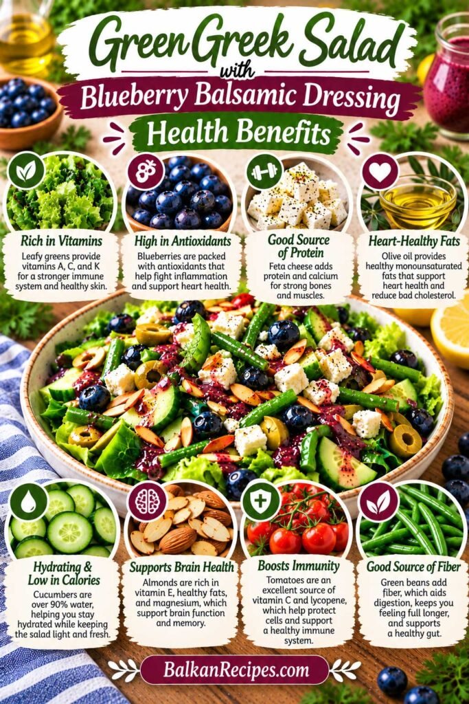 Greek summer salad with blueberries dressing health benefits