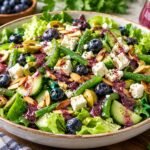 Green Greek Salad with Blueberry Balsamic Dressing 14 Greek Salad with Blueberry Balsamic Dressing recipe