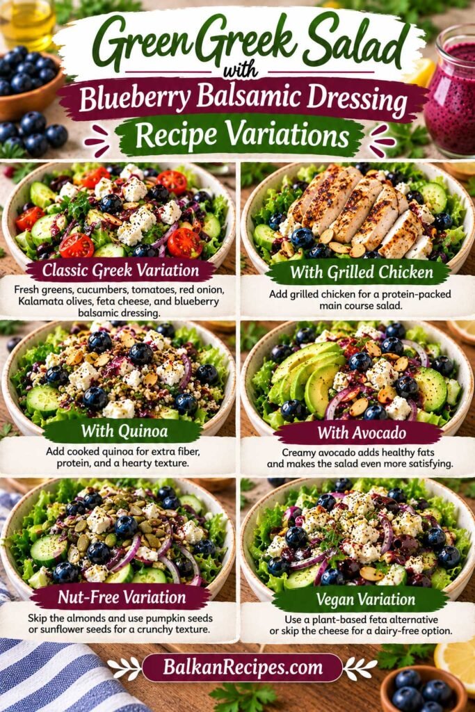 Greek Salad with Blueberry Balsamic Dressing recipe Variations