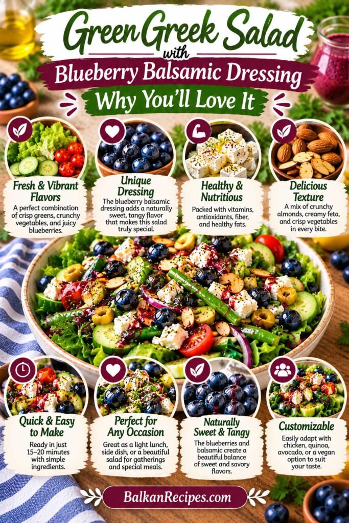 People love Greek Salad with Blueberry Balsamic Dressing