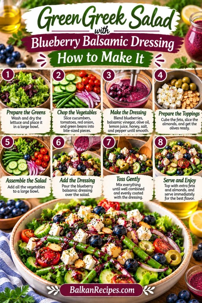 How to make Greek Salad with Blueberry Balsamic Dressing